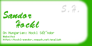 sandor hockl business card